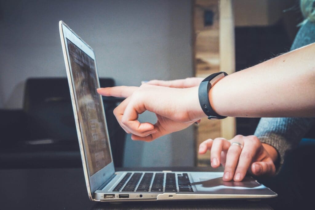 Laptop screen being used for AI work